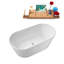 Baignoire autoportante de 63 po avec drain interne Streamline-101413305