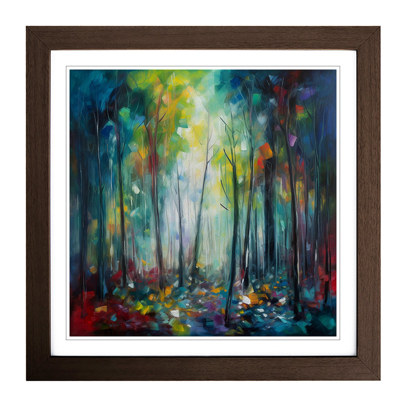 Single Picture Frame Print on Wood, Walnut