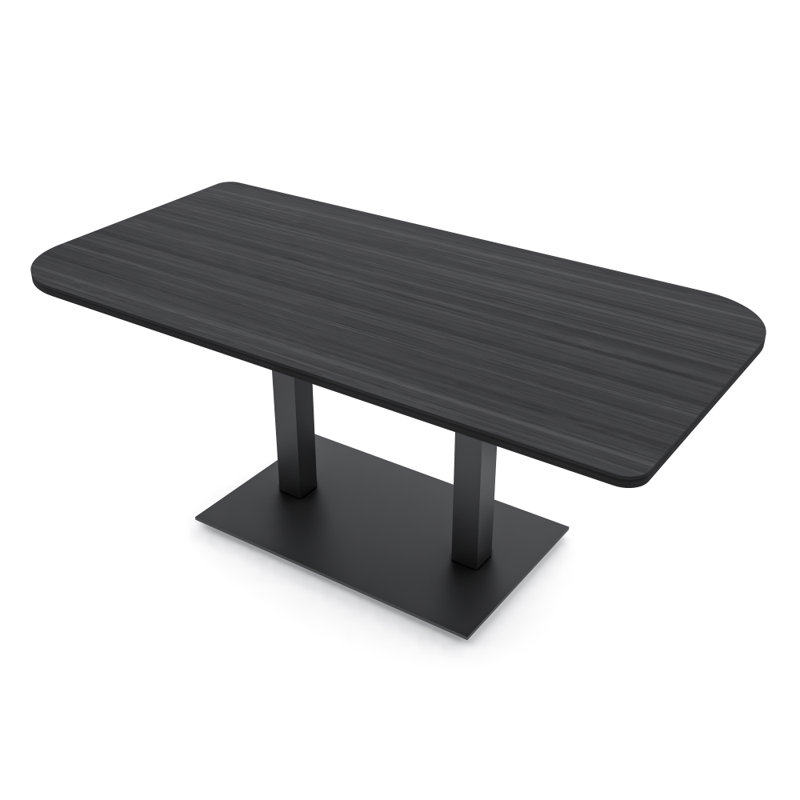 Table de conférence Ogren Duo, L 60 po x l 36 po, Nuit asiatique, Noir mat