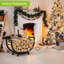 Rangement de bois de chauffage extérieur et intérieur pour bois de chauffage, organisateur de bois de chauffage à double revêtement 24 pouces, support de bûches stable et antirouille imperméable et décor de foyer, noir
