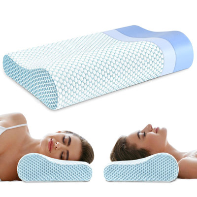 Memory Foam Pillows Neck Pillow Bed Pillow for Sleeping, Ergonomic Cervical Pillow for Neck and Shoulder Pain Relief,Orthopedic Contour Pillow for Side Back Stomach