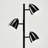 Jacob 64" Modern 3-Light Adjustable LED Floor Lamp with Black Finish and Metal Cone Shades, Bulbs Included-62954050