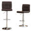 Tabouret de bar pivotant réglable en similicuir, ensemble de 2-1432253556