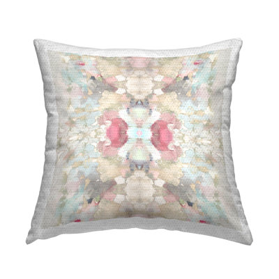 Soft Pastel Geometric Shapes Outdoor Printed Pillow by Ellie Roberts