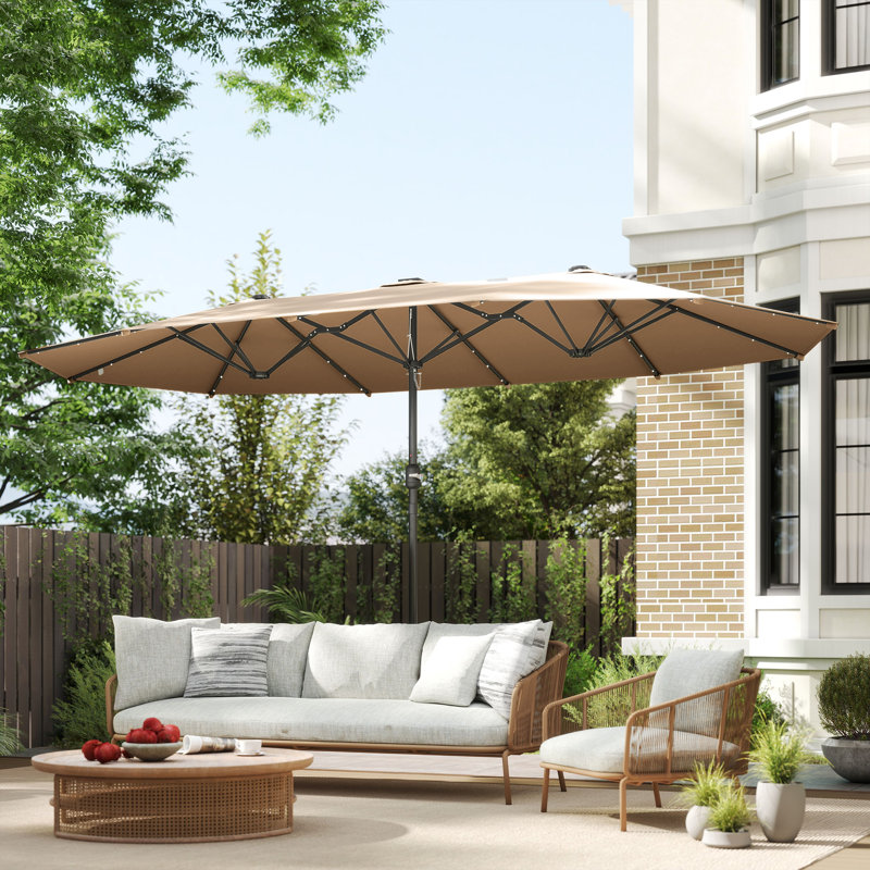 Parasol de 174 po avec parasol double face