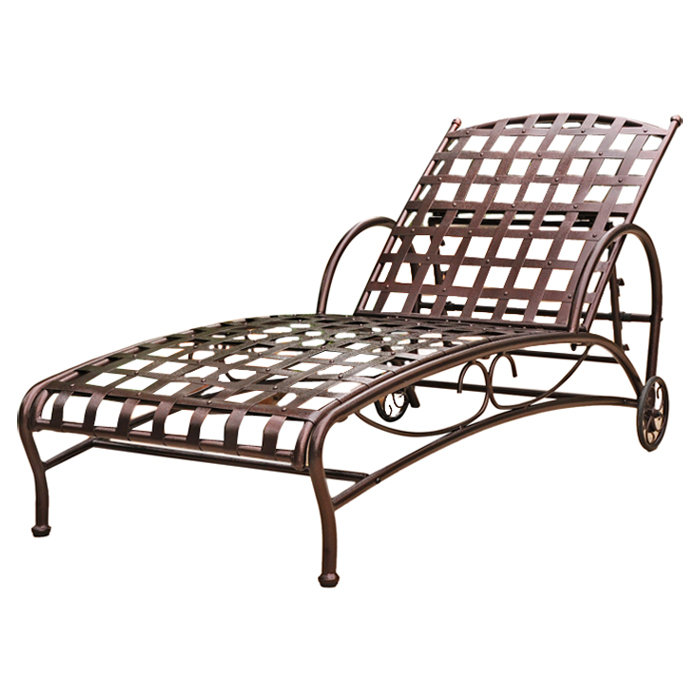 Chaise longue simple inclinable 73 po Arifa, Bronze