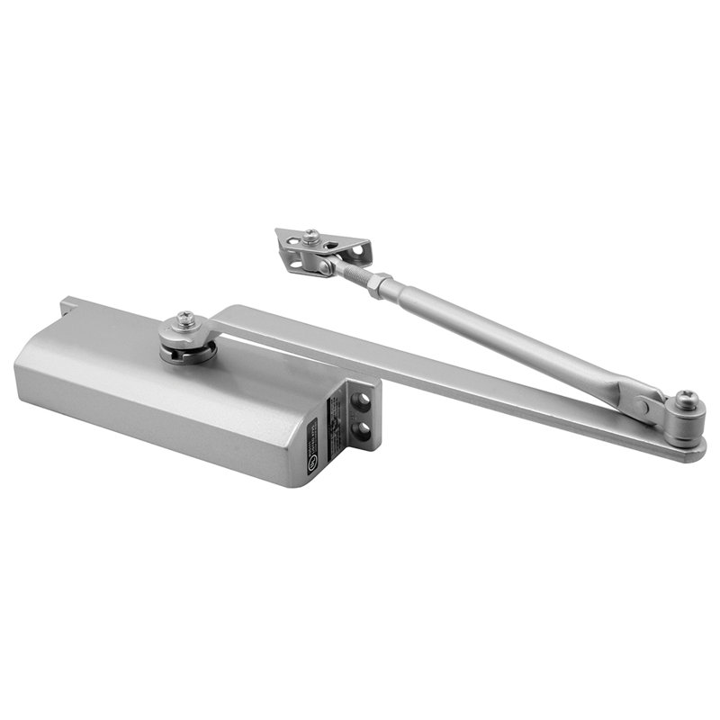Hydraulic Door Closer, Rack and Pinion Operation, Aluminum (Single Pack), 3.5" H x 4.5" W x 13" D