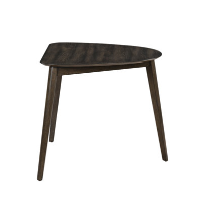Roxy Corner Dining Table, 35 Inch Triangular Shape, Walnut Brown Wood