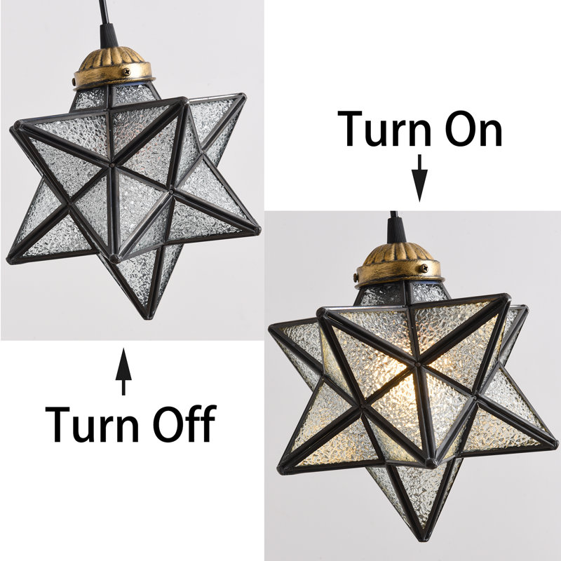 Lustres en verre avec ampoule chaude, À motifs