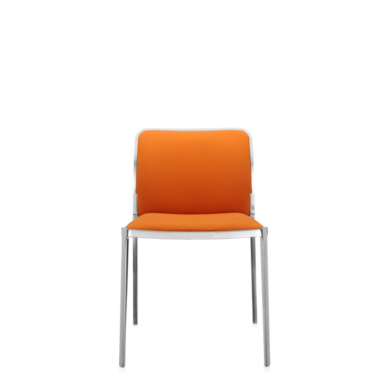 Audrey Soft Armchair, Lycra Beige, Polished Aluminum
