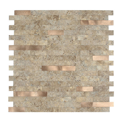 12 in. W x 12 in. L Fireplace Surround Peel and Stick Mosaic Tile