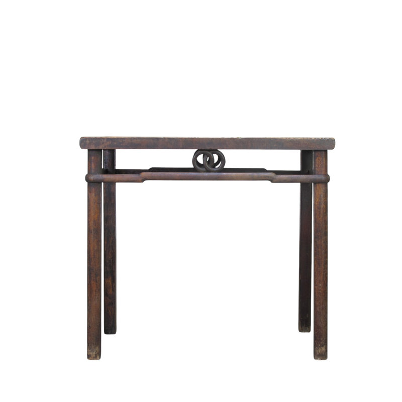 Antique Chinese Double-Ring Motif Side Table