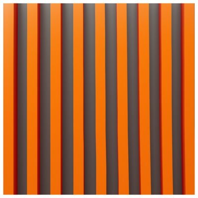 Tapisserie murale orange à rayures verticales - Décoration murale rayures