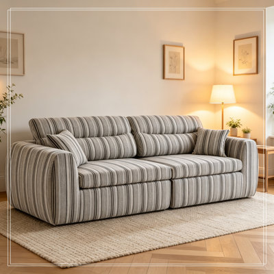 Canapé en chenille à compression avec 2 coussins