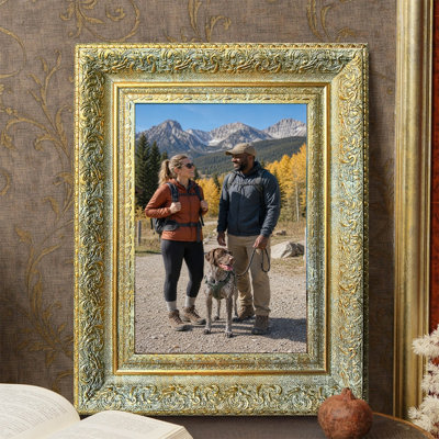 Cadre photo antique doré 1PC pour photos et décorations 5 "x 7"