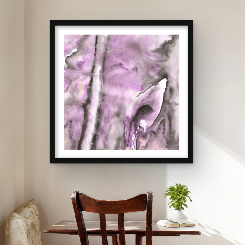 Imprimé mat pourpres encadré mauve | Décoration intérieure
