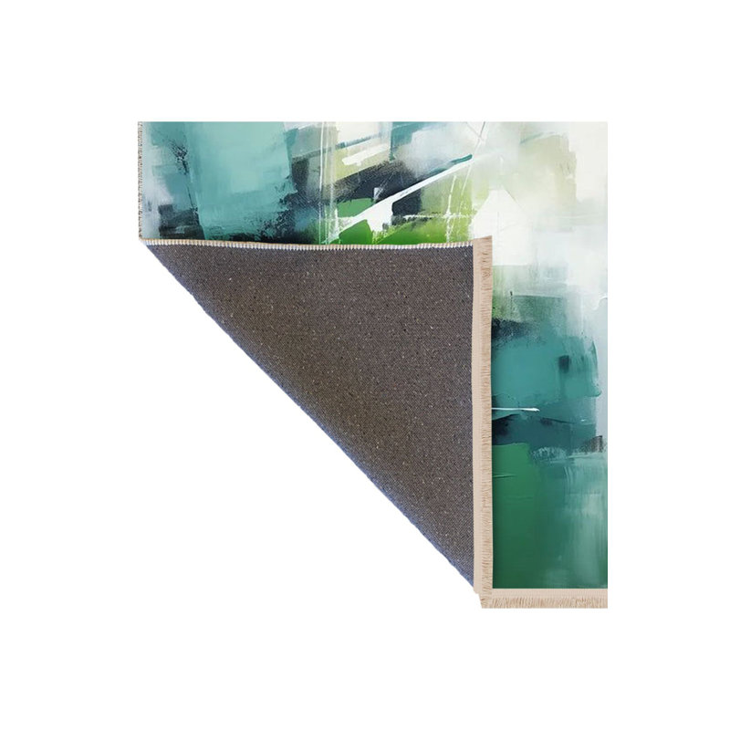 Tapis décoratif moderne à motifs abstraits aux tons pastel, Sous-tapis rectangulaire 3 pi 11 po x 5 pi 11 po i