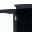 63" Tall Bathroom Storage Cabinet With Glass Doors, Free-Standing, Two Drawers, And Adjustable Shelves, MDF Board, Painted Black - For Displaying Your Favorite Items