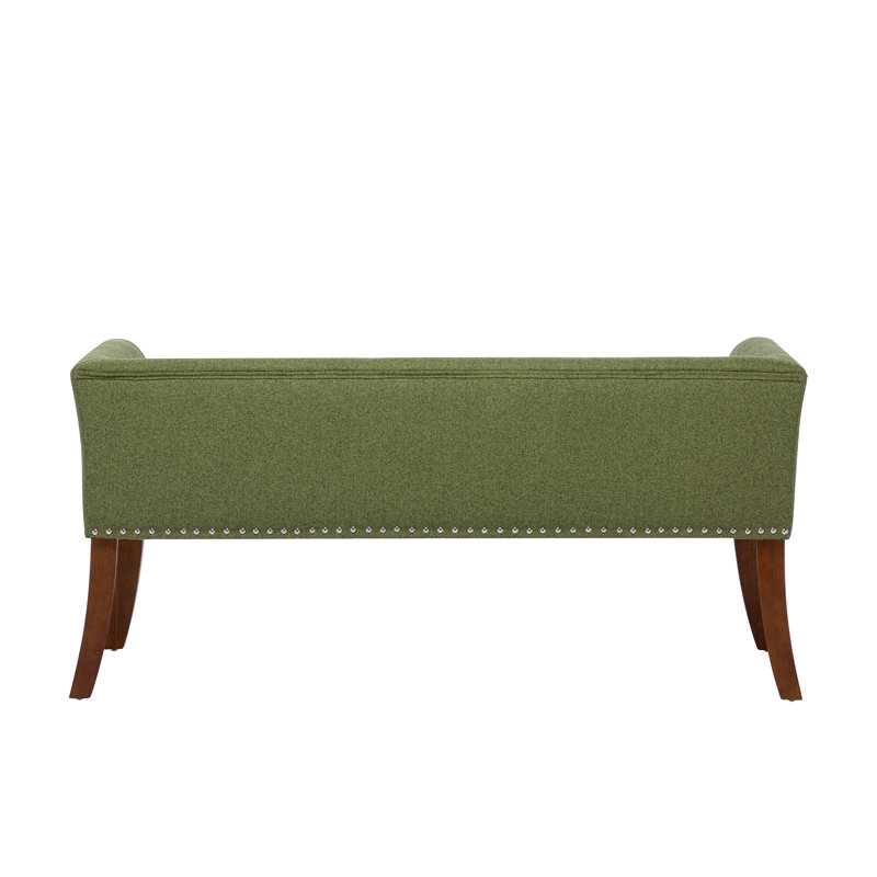 Amaiya Upholstered Bench, Green