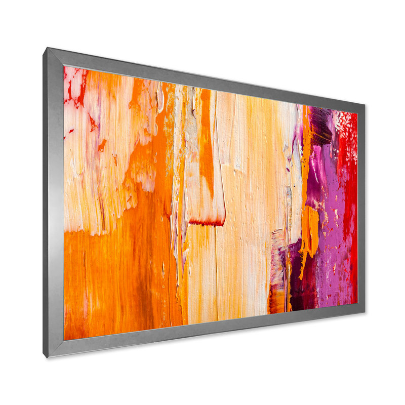 Abstrait vert grunge - Peinture sur toile, H 30 po x l 40 po x 1,5 po, Encadrement argenté