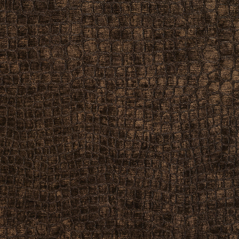 Tissu velours lime alligator, Marron foncé