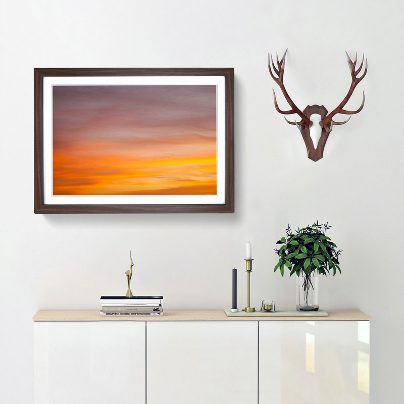 Magical Sky - Picture Frame Photograph Print, 35cm H x 50cm W x 2cm D, Walnut