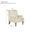 Chaises d'appoint confortables, pieds modernes en velours côtelé de style moderne pour la maison