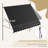 Outdoor manual retractable awning with support pole bracket-596388071