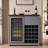 41.7 Inch Modern Farmhouse Coffee Bar Cabinet with Mini Fridge Space, Built-in Power Outlet & 20-Bottle Wine Rack, Blue-Gray-135968658