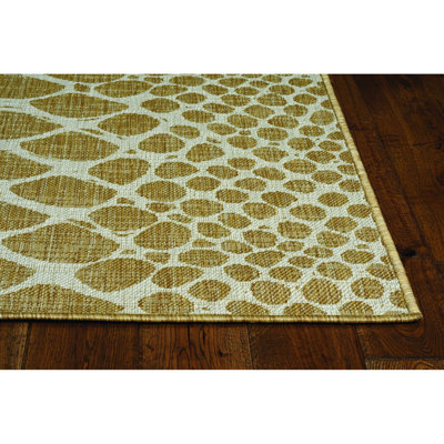 Vert Touffeté géométrique/Ivoire Tapis décoratif