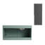 36" Floating Bathroom Vanity With Drop-Shaped Resin Sink And Side Cabinet & Soft Close Doors, 00212WHK-05836GGE Combination Cabinet(KD-Packing)