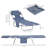Outsunny Folding Beach Lounge Chair With Face Hole And Arm Slots, 5-Level Adjustable Sun Lounger Tanning Chair With Pillow For Patio, Garden, Beach, Pool-945650551