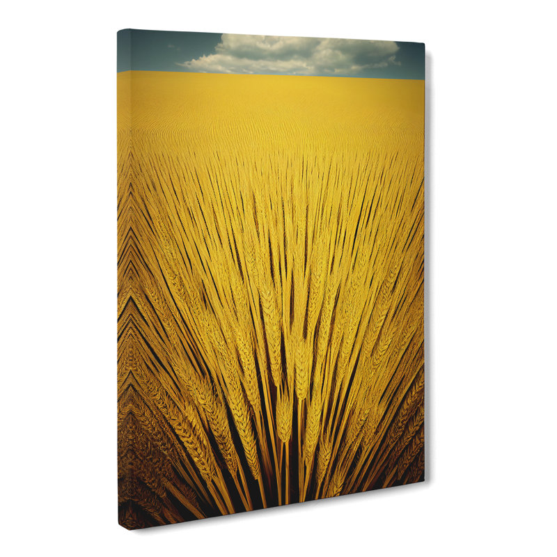 CAN-V0523-2858X Wheat Field Contemporary - Wrapped Canvas Print, 50cm H x 35cm W x 3cm D