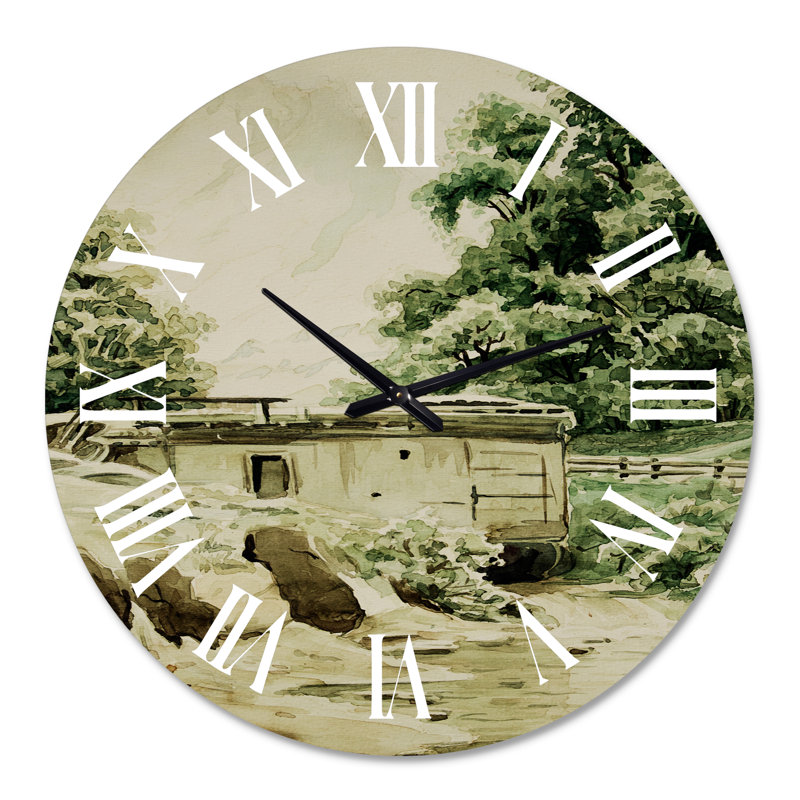 Cabin In The Mountains - Horloge murale Cabin & Lodge, Grand