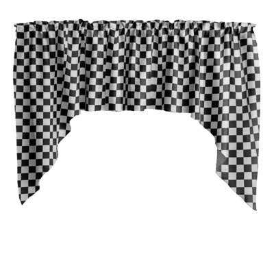 Cantonnière à damier