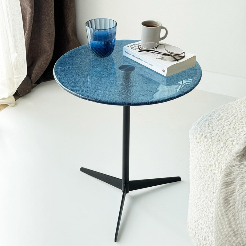 Siyan End Table, Blue, Black