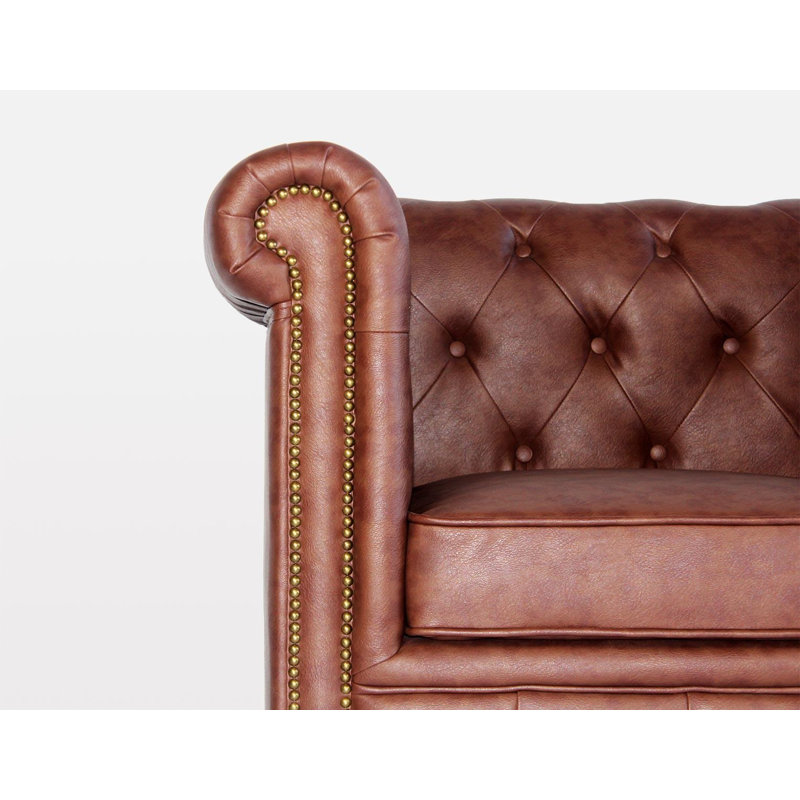 Fauteuil club en cuir dc