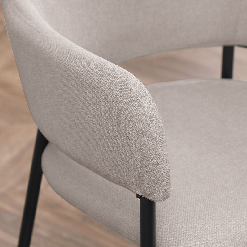 Chaise avec accoudoirs beige Kawanza, Beige