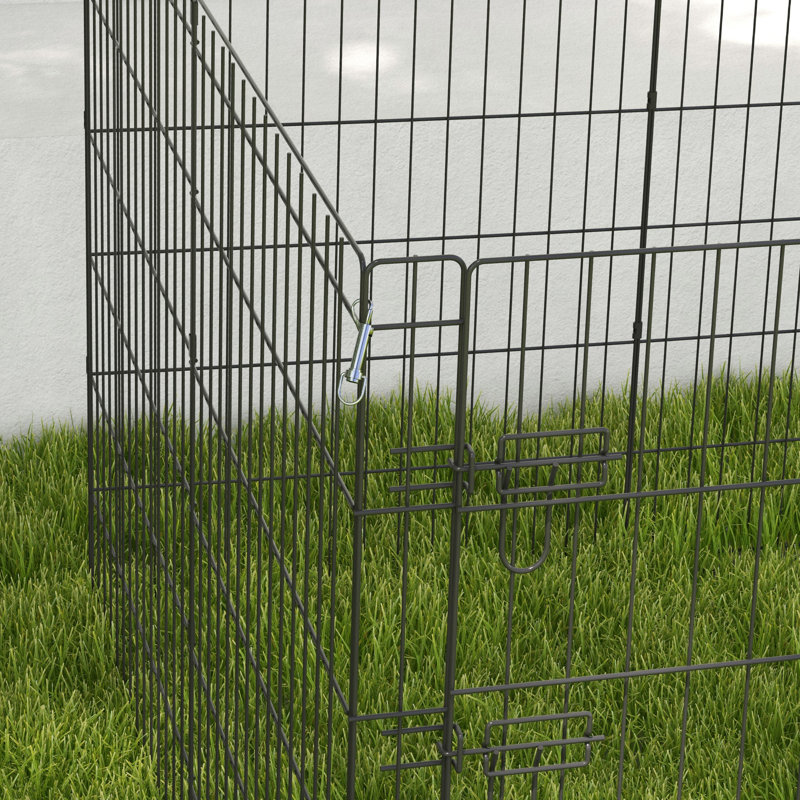 91cm H Panel Metal Pet Barrier With Door
