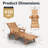 Teak Outdoor HDPE Adjustable Reclining Chaise Lounge Chair With Wheels & Cup Holder (Set of 2)-2008686229-2002182210
