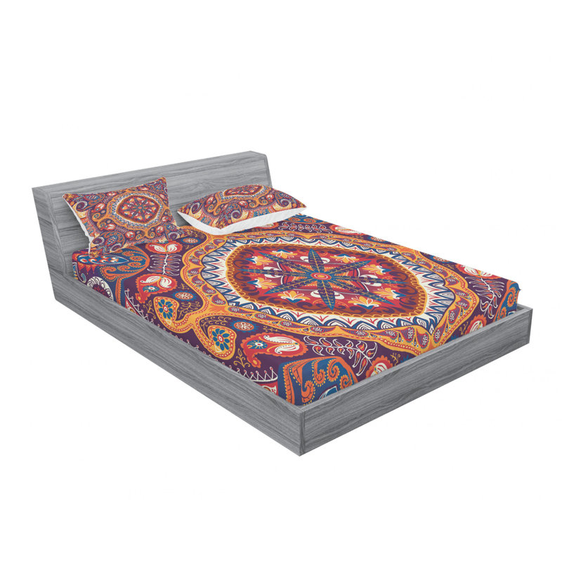 Microfiber Paisley Sheet Set, Queen, Paisley