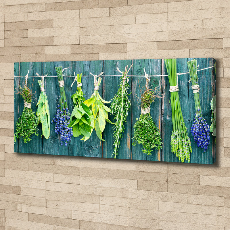 Herbs On A String - Wrapped Canvas Print
