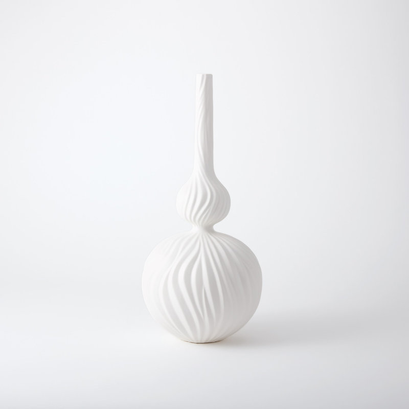 Magura Vase, 30" H x 13" W x 13" D, Snow