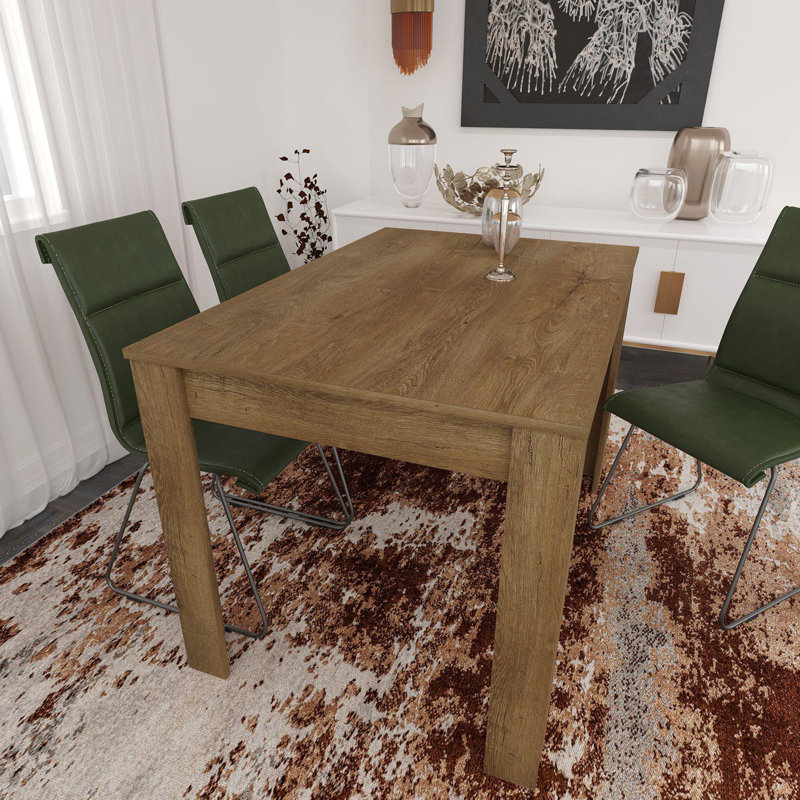 Table de salle à manger Haerr, chêne moderne, 47,2 po x 30,7 po x 31,0 po | 100% panneau de particules enduit de mélamine, épaisseur: 0,7 pouce | Conception élégante et durable pour les salles à manger contemporaines | Parfait pour les réunions de famille et les invités