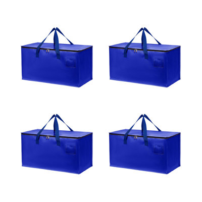 4 Pack Large Storage Bins with Lids, Heavy Duty Closet Organizers and Storage, Foldable Clothes Storage Bags, Storage Containers for Blanket, Comforte