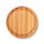Chef's Collection Round Maple Cutting Board with Groove-32567535