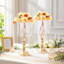 Support de centre de table floral en acier au carbone en forme de spirale en or français, élégant vase de mariage en cristal drapé pour mariage et événement