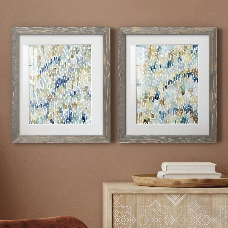 Impression encadrée River Wavelet, H 24 po x l 36 po x P 1,5 po, Papier encadré blanc