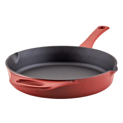 Rachael Ray NITRO Cast Iron Frying Pan / Skillet, Induction-suitable