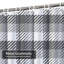 Rideau de douche écossais à motif abstrait tartan blanc avec 12 crochets-1172309696